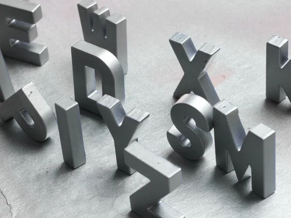 Silver letters — Stock Photo, Image