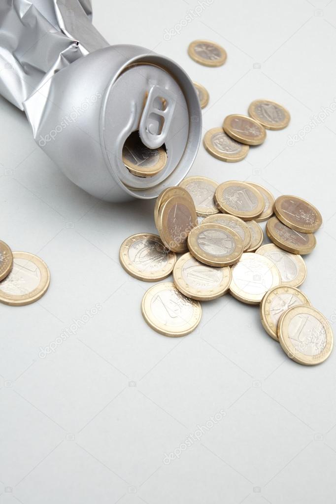 Can with coins