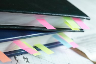 iş arka plan withbook ve çıkartmalar