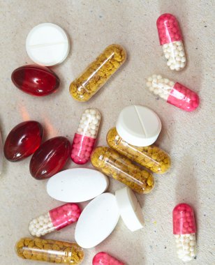 Tablet ve kapsül makro çekim