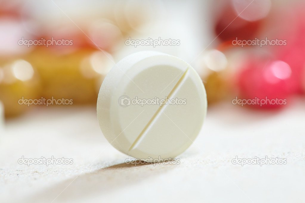 Macro shots of tablets and capsules