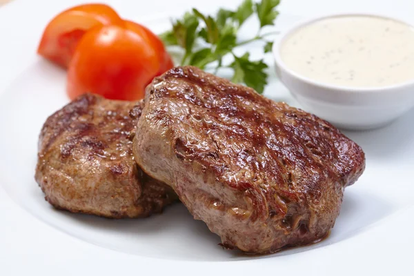 Steak with sauce — Stock Photo, Image