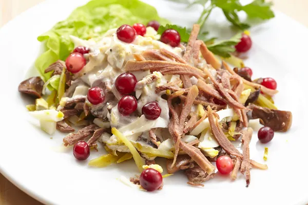 Salad with meat — Stock Photo, Image