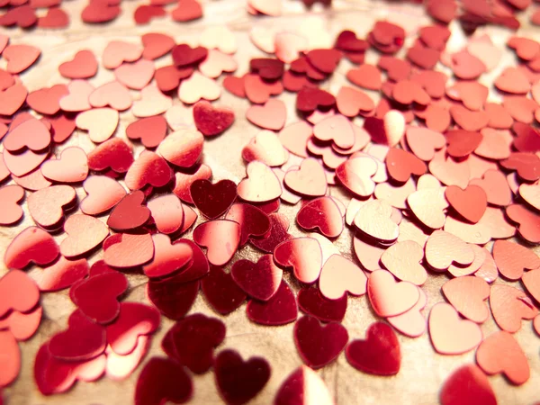 Серцях конфетті — стокове фото