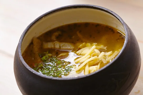 Soup in the pot — Stock Photo, Image