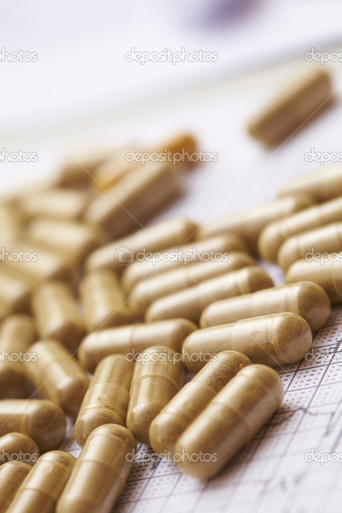 Pills on the table
