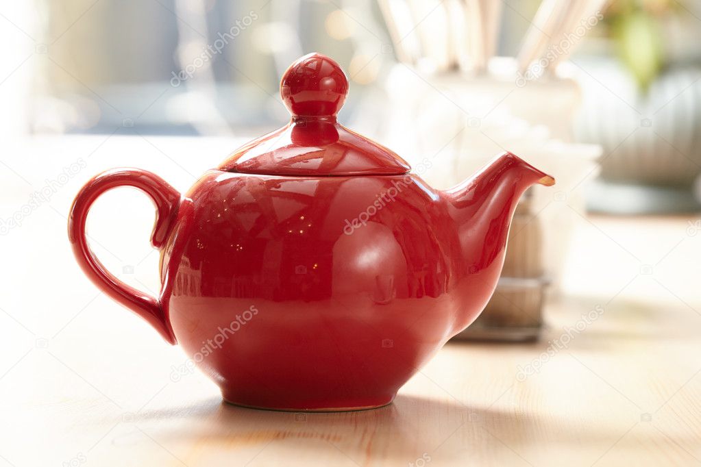 Red teapot — Stock Photo © strelok 47940915