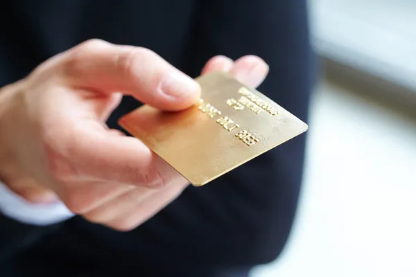 Credit card in  hand — Stock Photo, Image