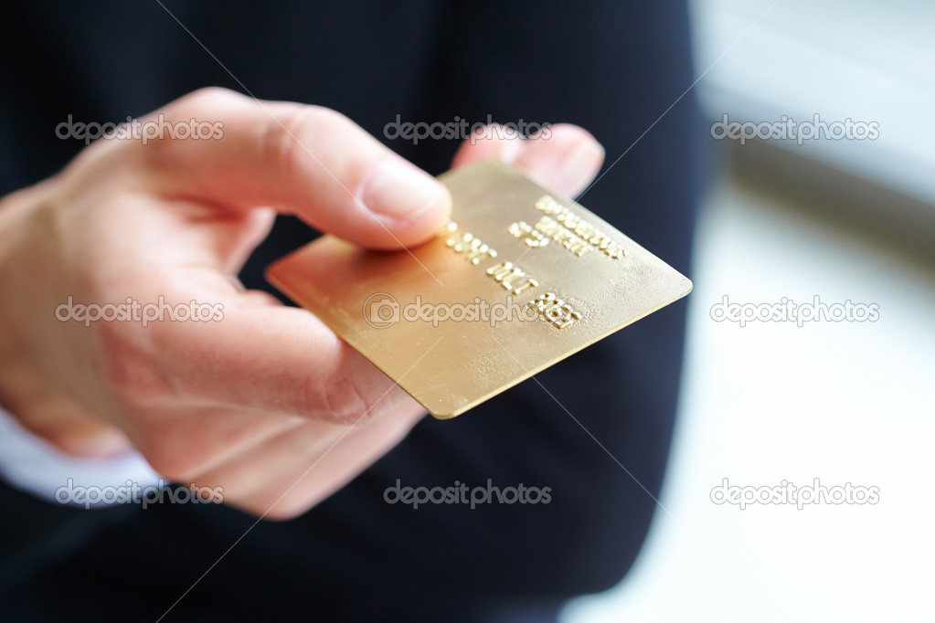 Credit card in  hand