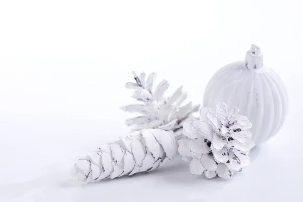 Décorations Noël Avec Boules Branches Sapin — Photo