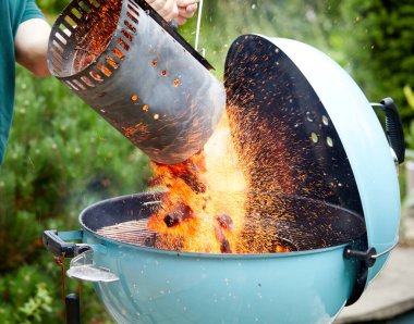 Boş ızgara ızgarası yanıyor