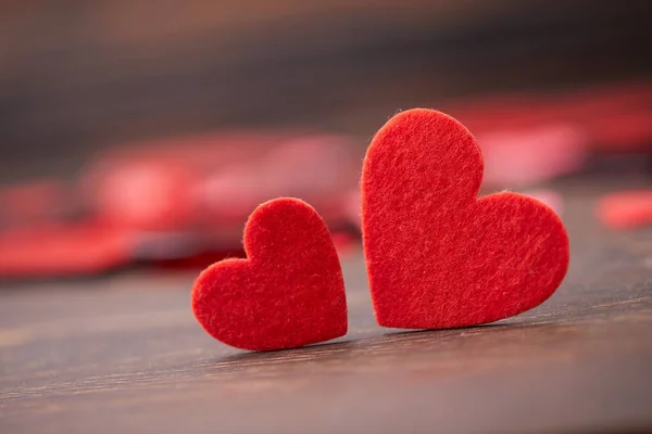 Červená Srdce Slavnostní Zázemí Pro Února Valentýn — Stock fotografie