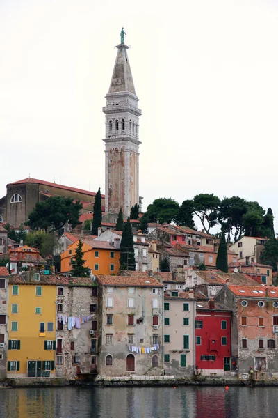 Vieille ville de Rovinj, Cathédrale Sainte Euphémie en Istrie, Croatie — Photo