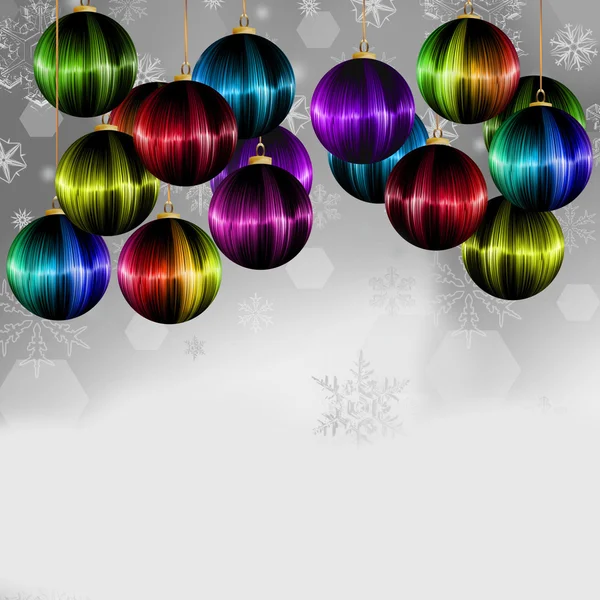 Weihnachtskugel mit Regenbogen — Stockfoto