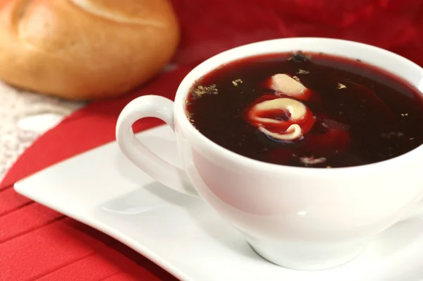 Röd borsch — Stockfoto