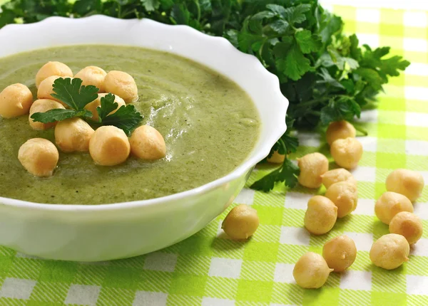 Grönsakssoppa med broccoli, — Stockfoto