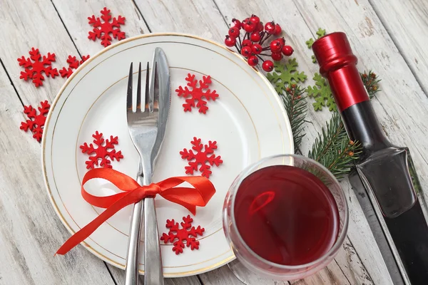 Christmas table setting — Stock Photo, Image