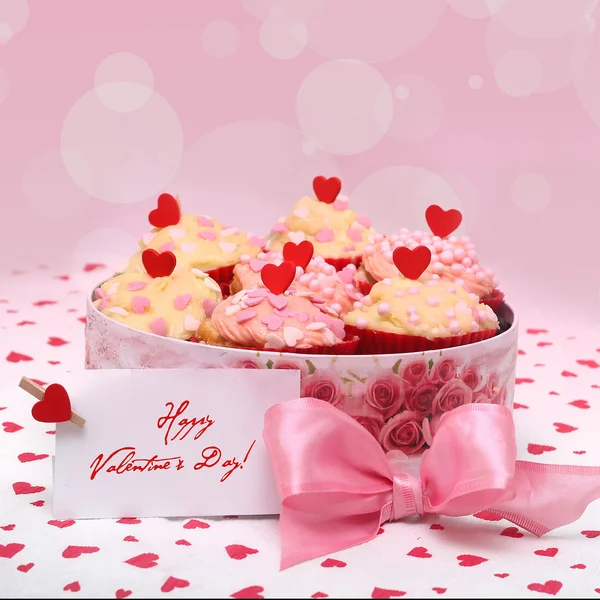 Valentijn cupcake — Stockfoto