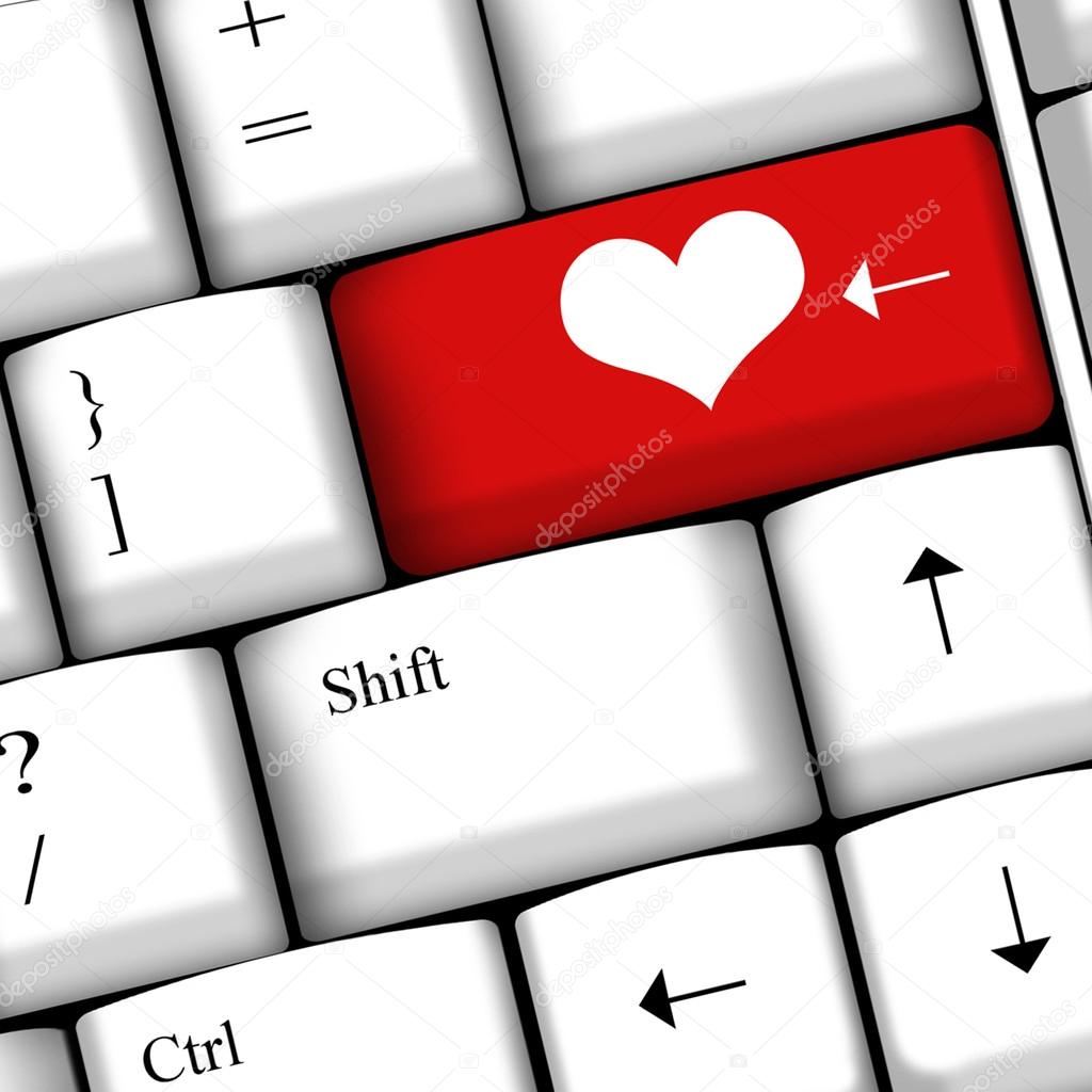 Computer keyboard with love key Stock Photo by ©alga38 16227337