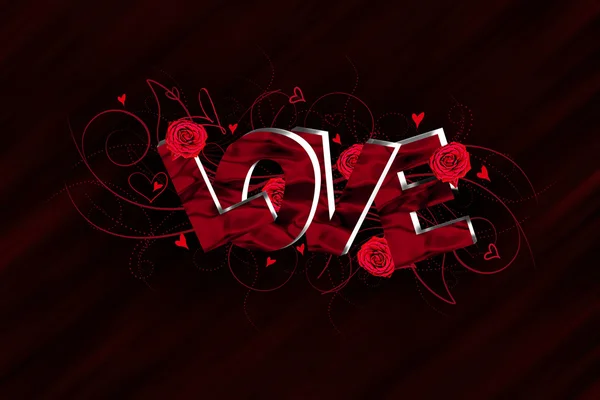 3D Love text composition — Stock Photo, Image