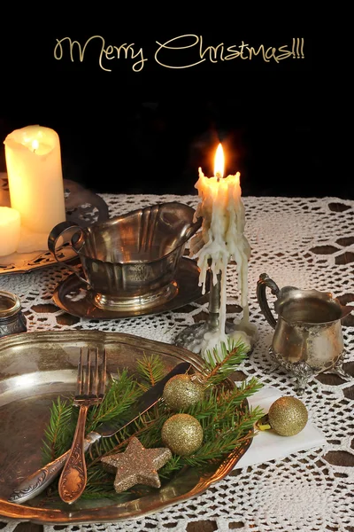 Nakrycie stołu świątecznego — Zdjęcie stockowe