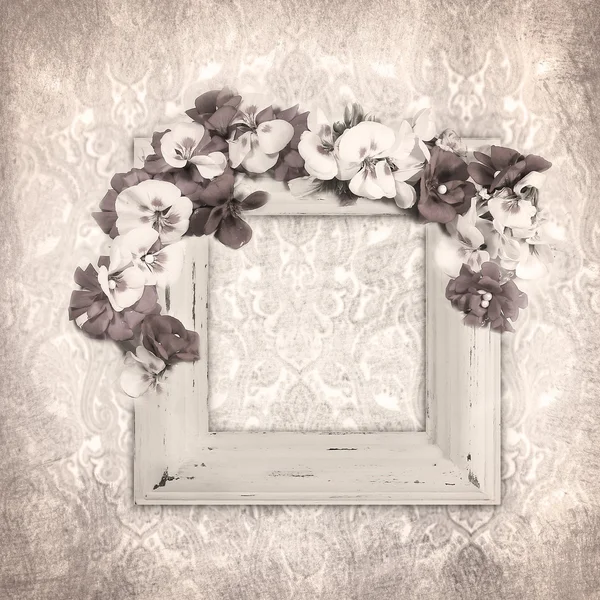 Vintage background with flowers — Stock Photo, Image