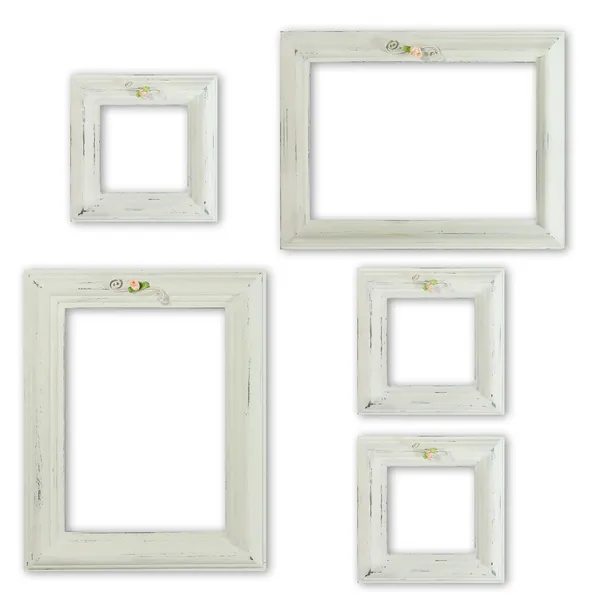 Quadro pintado branco angustiado da imagem — Fotografia de Stock