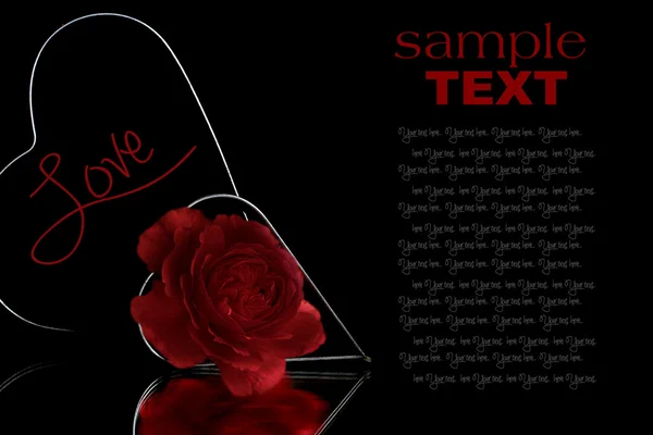 Červené růže Valentýn pozadí — Stock fotografie