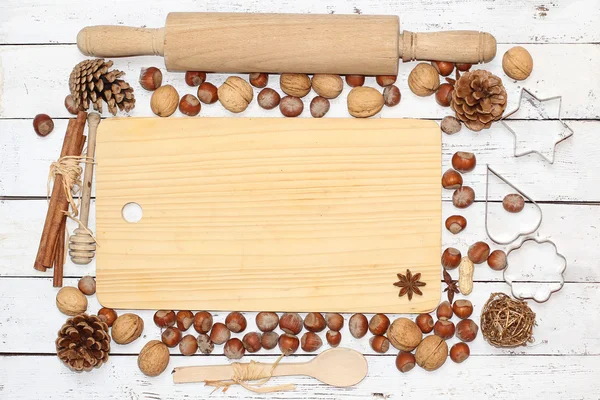 Χριστούγεννα cooking.empty διαστημικής έννοιας φόντο — Φωτογραφία Αρχείου