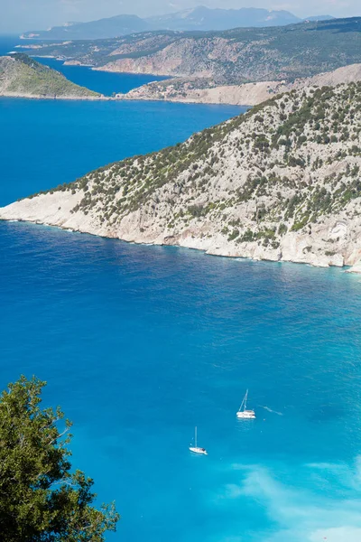 Myrtos Célèbre Plage Céphalonie Grèce — Photo