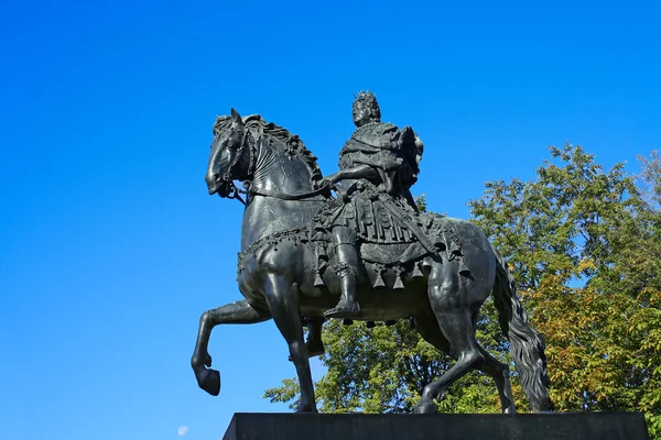 Saint-petersburg, socha Petr veliký — Stock fotografie
