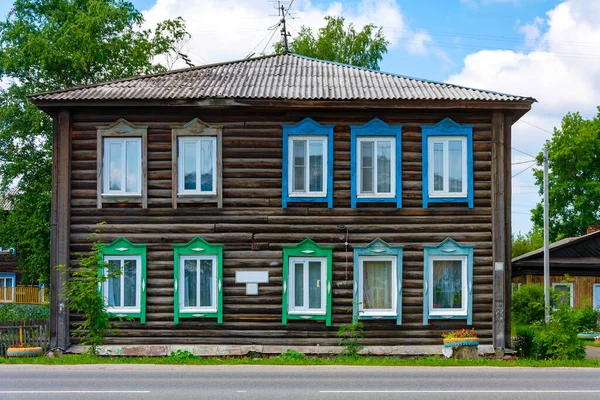 Tomsk Oude Flatgebouwen Tatarskaya Straat — Stockfoto
