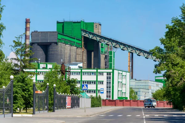 Kemerovo Rusland Juni 2016 Nieuwbouw Van Het Kolenmagazijn Van Cokesfabriek Stockfoto