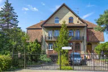 Zelenogradsk, Rusya-24 Ağustos 2021: Deniz kıyısındaki Zelenogradsk, Kaliningrad bölgesi, Russi