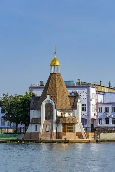 Kaliningrad Église Saint Nicolas Merveilleux Dans Port Mer Commerciale — Photo