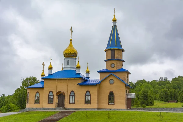 Igreja Ortodoxa Ícone Mãe Deus Vsetsarina Gavrilovka Região Kemerovo Kuzbass — Fotografia de Stock