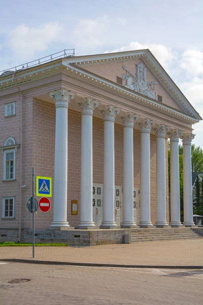 Edificio Histórico Madera Del Teatro Kamennoostrovsky Orillas Del Río Krestovka — Foto de Stock