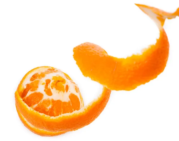 Oranje met peel — Stockfoto