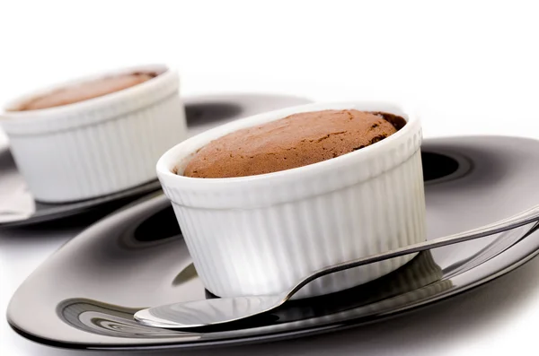 Souffles de chocolate — Fotografia de Stock