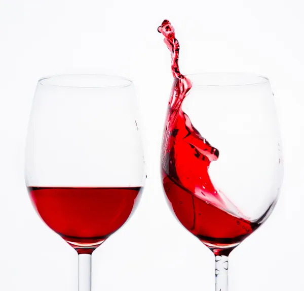 Due spruzzi di vino — Foto Stock