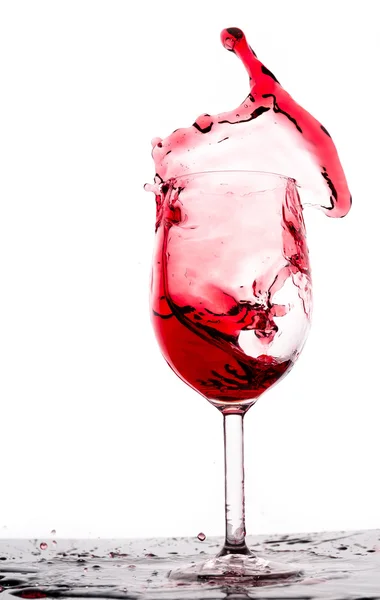 Spruzzi di vino rosso — Foto Stock