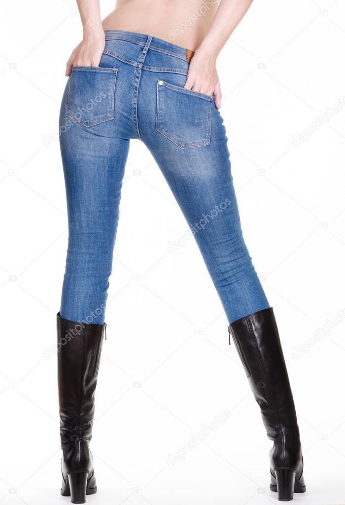 Hot girls in jeans and boots Sexy Female Legs In Jeans With Boots Stock Photo By C Gorbelabda 37999011