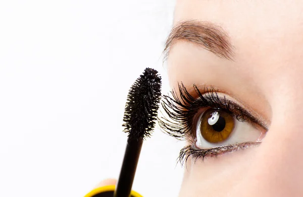 Occhio donna con mascara — Foto Stock