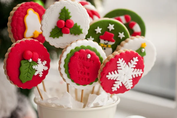 Zelfgemaakte kerstkoekjes - peperkoek — Stockfoto