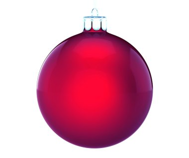 Beyaz arka plan üzerinde mükemmel Noel topu