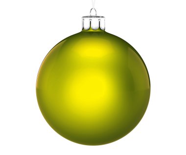 Beyaz arka plan üzerinde mükemmel Noel topu