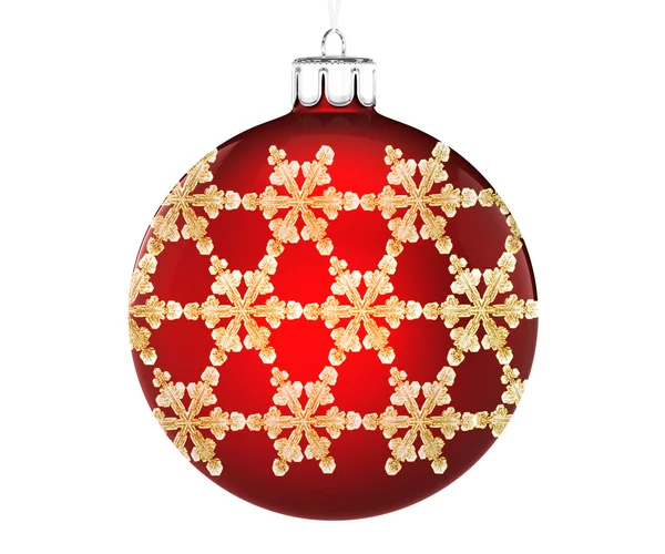 Perfect christmas ball on white background — Stock Photo, Image