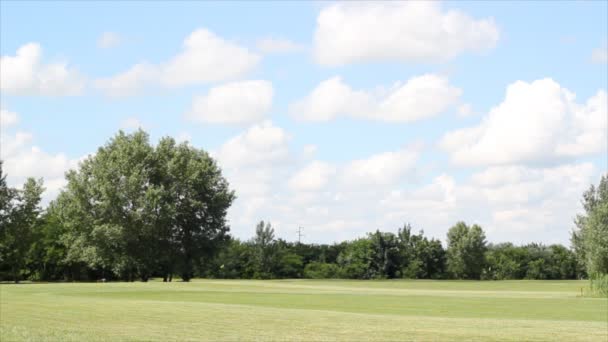 Golf veld landschap — Stockvideo