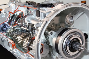 Heavy truck transmission detail