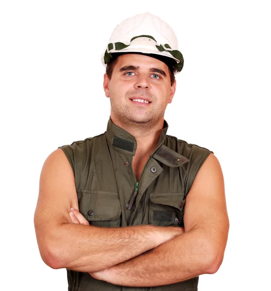 Oil worker portrait studio shot — Stock Photo, Image